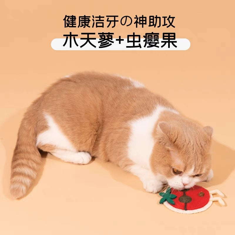 ZEZE Tomato Catnip Chew Cat Dental Toy