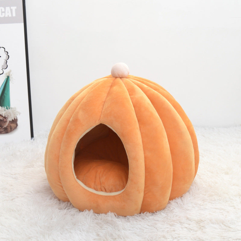 MiaoFairy Pumpkin Warm Pet Bed