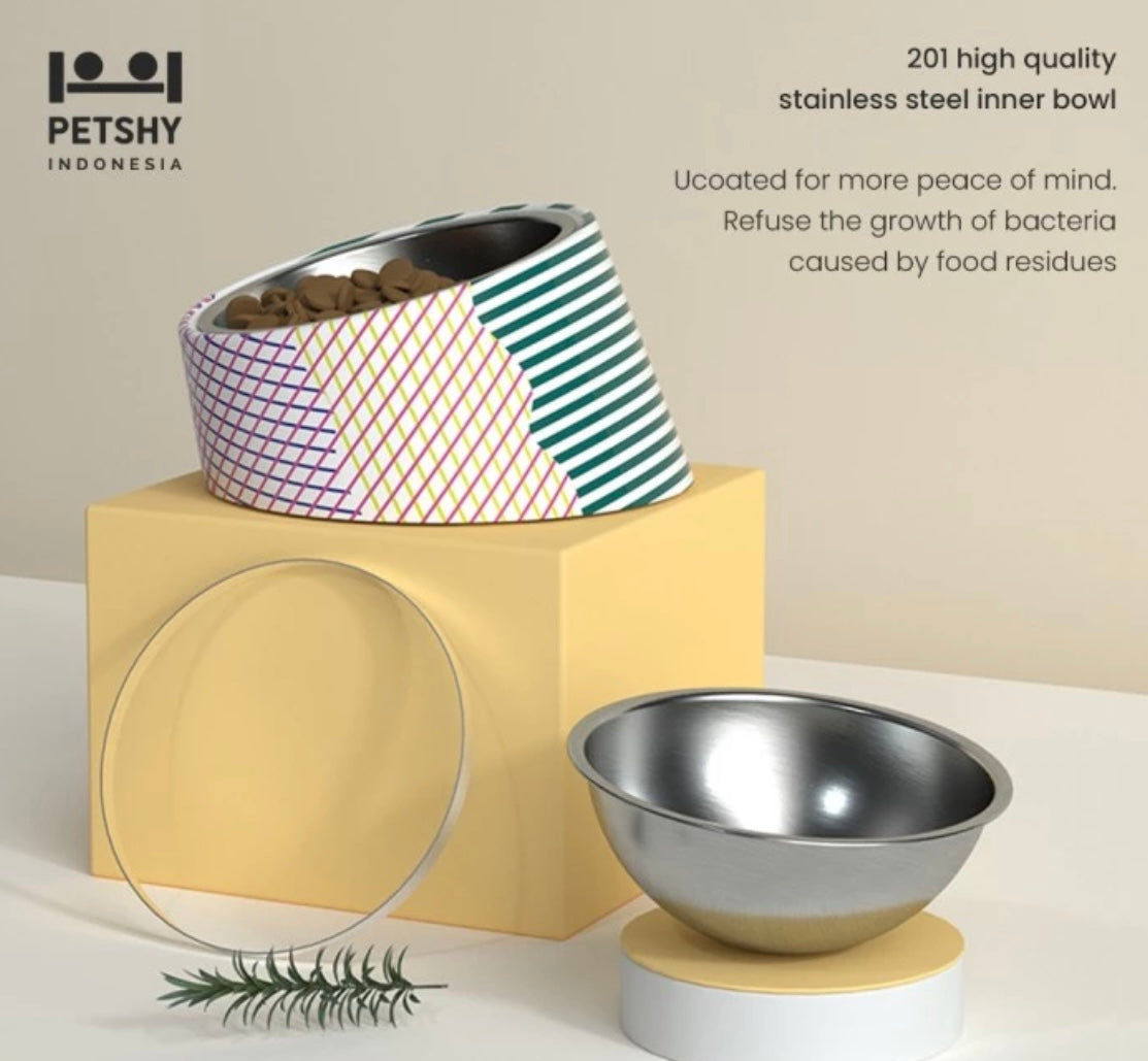 Petshy Pisa Stainless Steel Single Pet Bowl