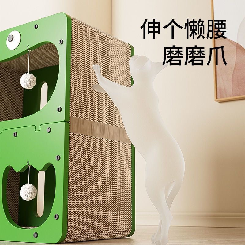 MiaoFairy Luxury Double CardBoard Cat Scratcher Bed House
