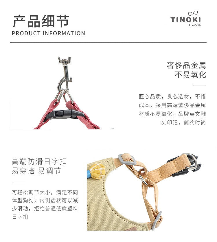 Hoopet Pet Harness And Leash Set Easy Walk Soft Mesh Comfort Fit For Dogs Cats