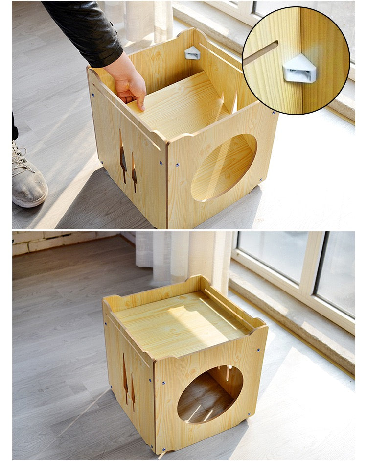 CatTree Wooden Cat Dog Pet House