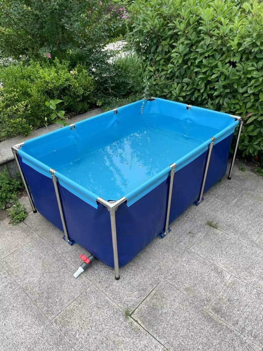Pool Above Ground Canvas Fish Pond,Canvas Fish Pond Reservoir,Portable Water Storage Tank Foldable,Large Aquaculture Pool,Fish Pool for Breeding Koi(Customizable)