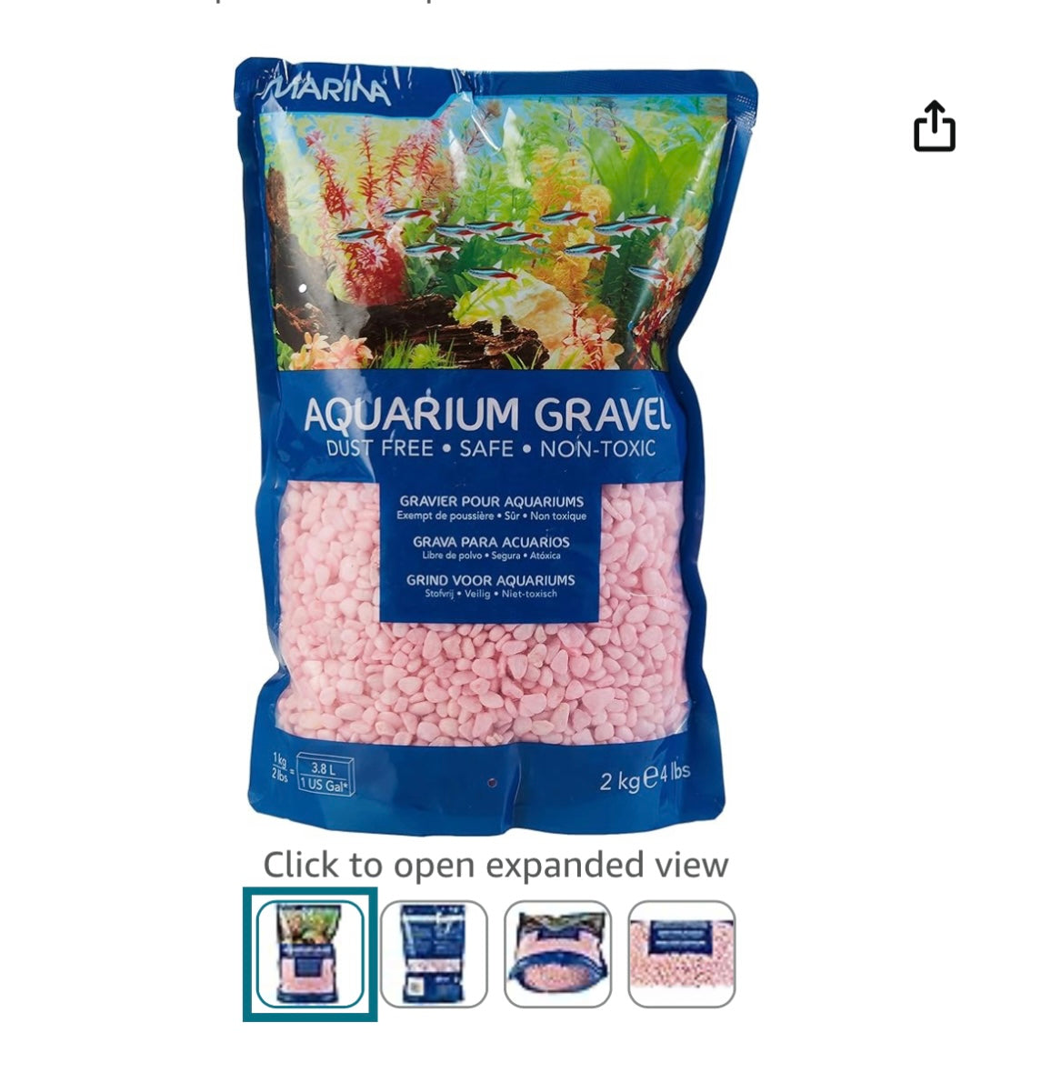 Marina Decorative Aquarium Gravel- Pink