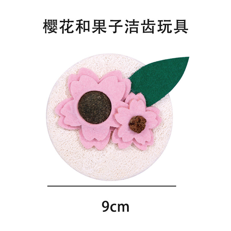 ZEZE Cherry Blossom Catnip Chew Cat Dental Toy