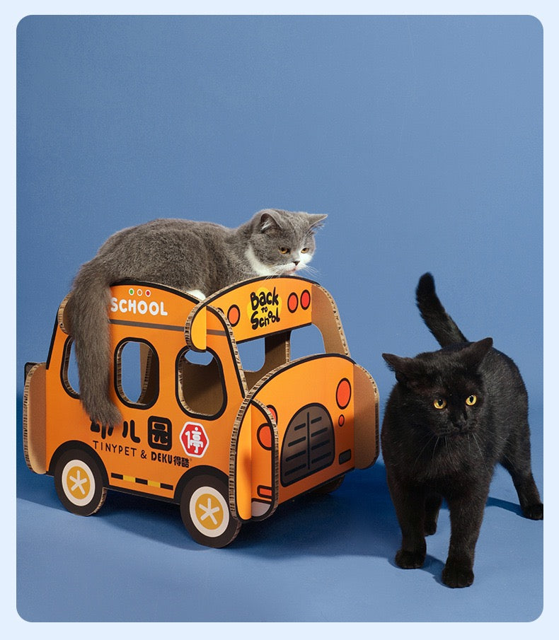 TinyPet Double Layer Bus Cat Scratching Board