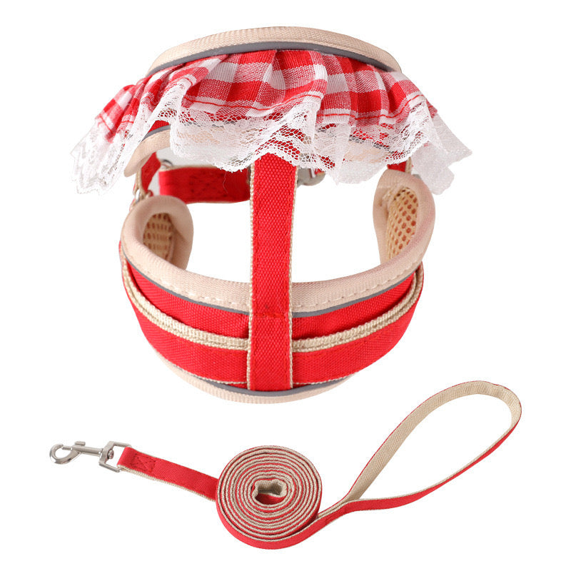 Hoopet Adjustable Soft Pet Harness And Leash Set For Cats Dogs