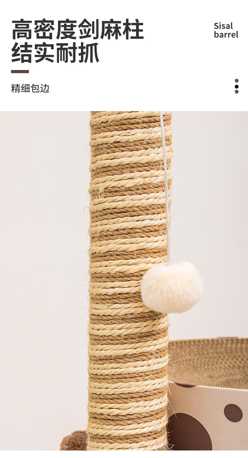 Hoopet Cute Cat Scratching Post Bed And Scratcher Board