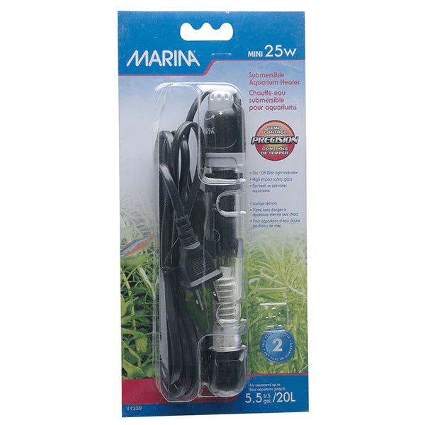 Marina Mini Submersible Aquarium Heater 25W