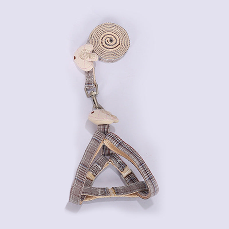 MagicalPet Cat Harness For Walking Escape Proof Linen Fabric Adjustable Pet Vest Harness Comfortable Soft Lightweight Harness With Leash For Cats Dogs