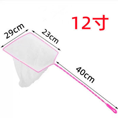 Aquarium Fish Net with Braided Metal Handle Net Skimming Cleaning Net for Fish Tanks 7/8/9/12 Inch