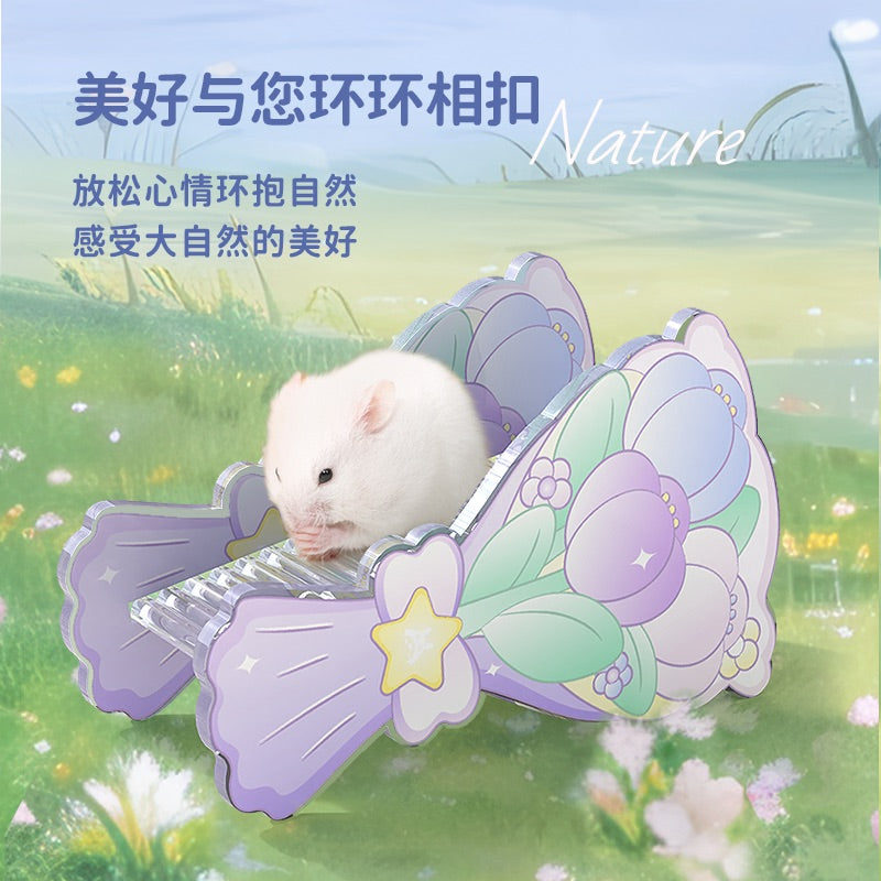 Carno Spring Flower Series Acrylic Hamster Hideout For Small Pet