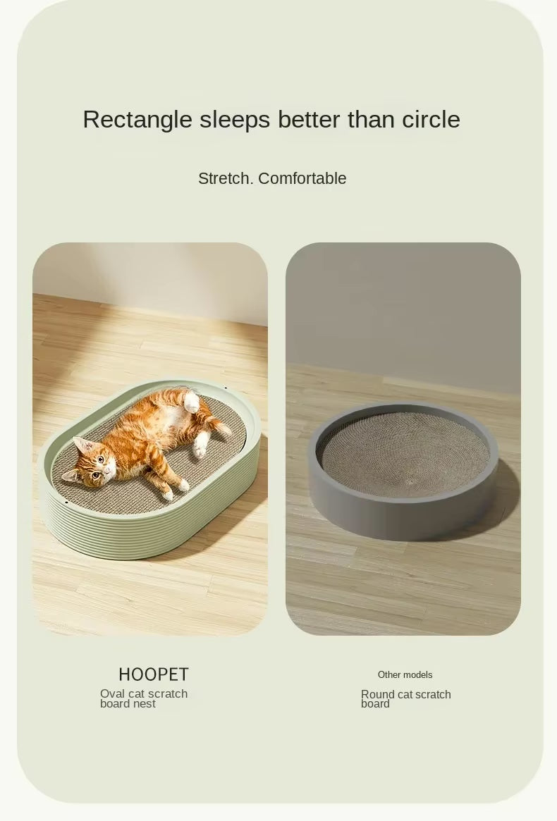Hoopet Oval Cat Scratcher Lounge Cat Scratcher Bed
