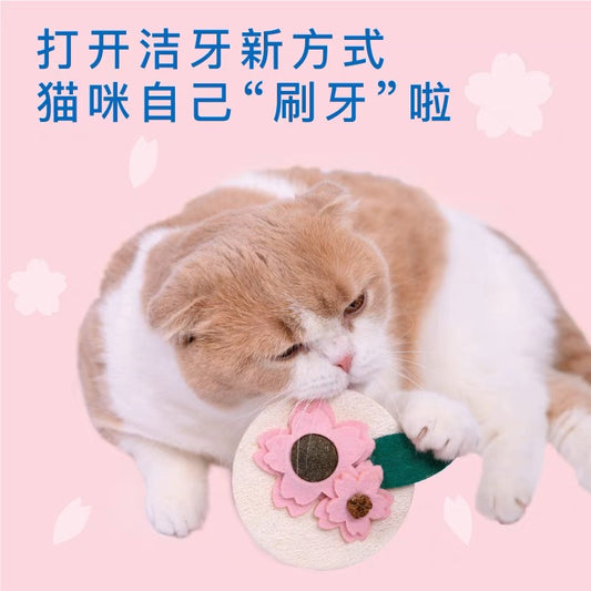 ZEZE Cherry Blossom Catnip Chew Cat Dental Toy