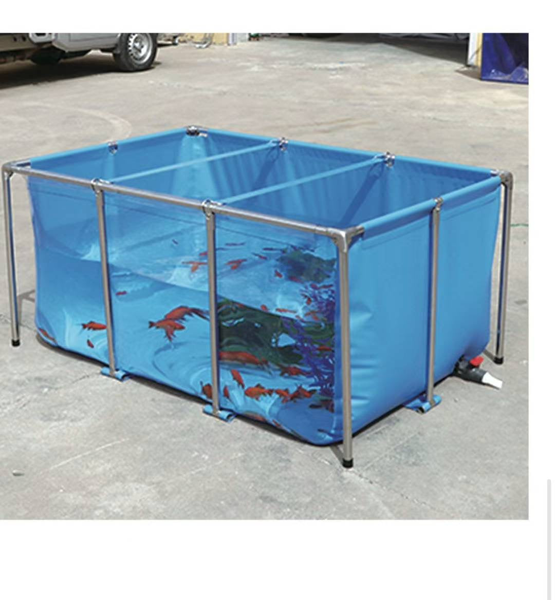 Pool Above Ground Canvas Fish Pond,Canvas Fish Pond Reservoir,Portable Water Storage Tank Foldable,Large Aquaculture Pool,Fish Pool for Breeding Koi(Customizable)