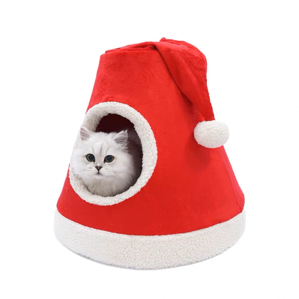 ZEZE Christmas Hat Pet Bed