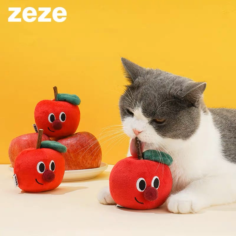 ZEZE Apple Teething Silver-vine Stick Catnip Toy