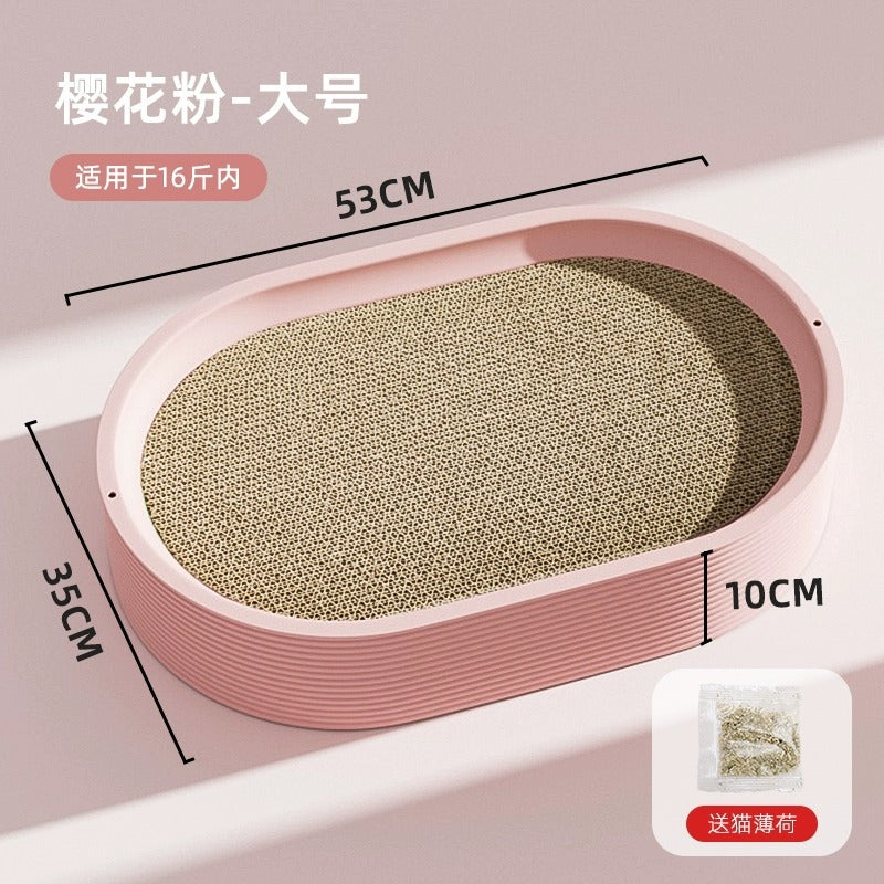 Hoopet Oval Cat Scratcher Lounge Cat Scratcher Bed