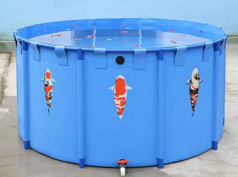 Pool Above Ground Canvas Fish Pond,Canvas Fish Pond Reservoir,Portable Water Storage Tank Foldable,Large Aquaculture Pool,Fish Pool for Breeding Koi(Customizable)