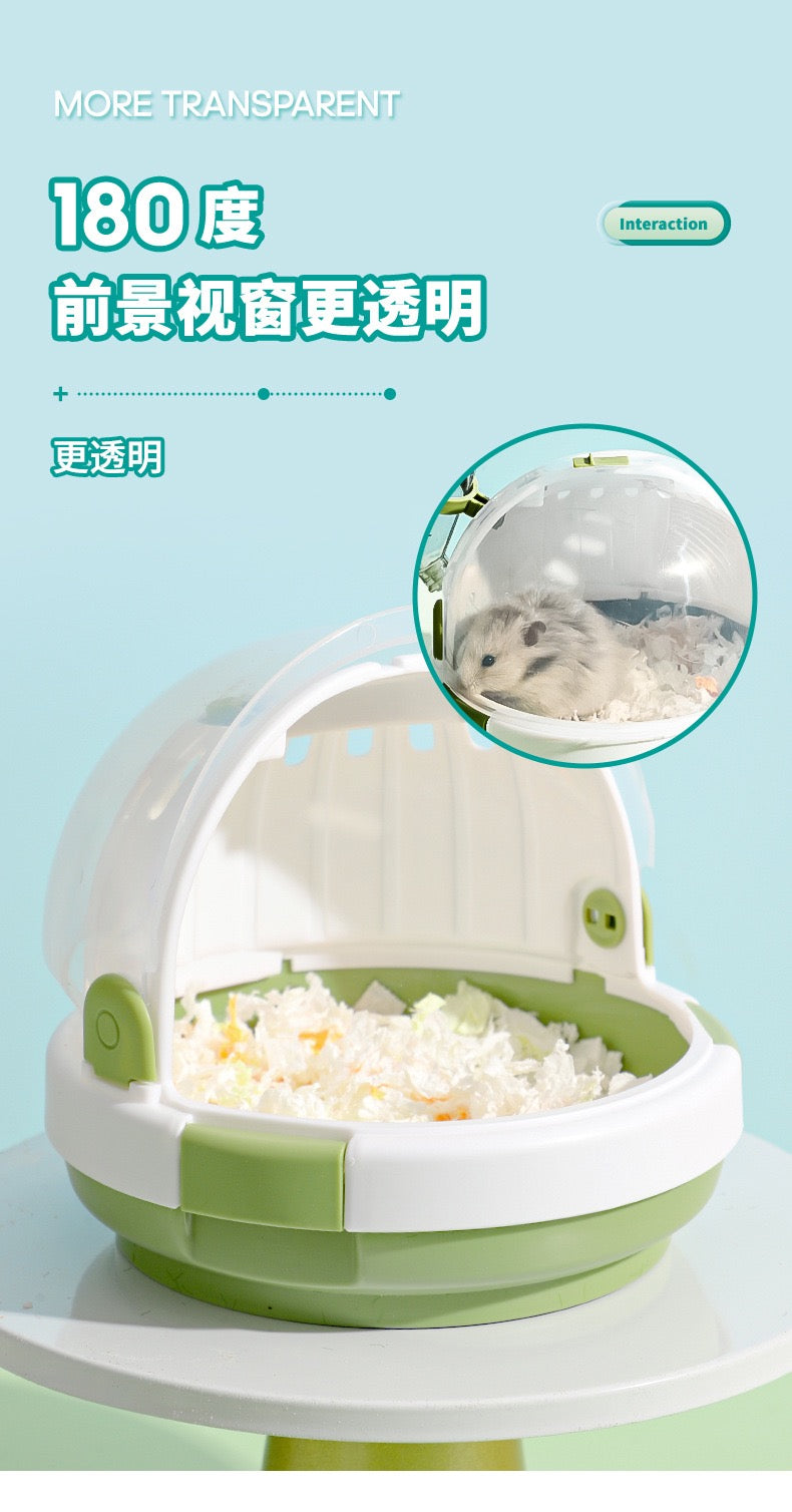 Carno Hamster Handle Handheld Plastic Outing Cage For Small Pets(Blue)