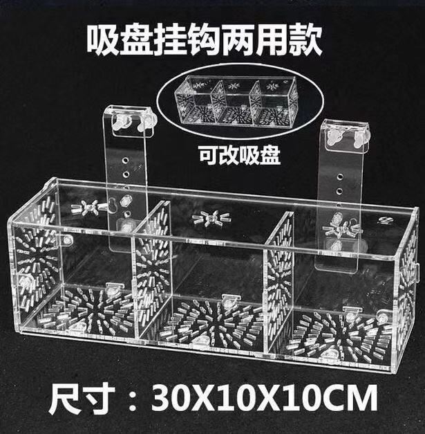 MagicalPet Aquarium Triple Acrylic Breeding Isolation Fish Separation Breeder Box
