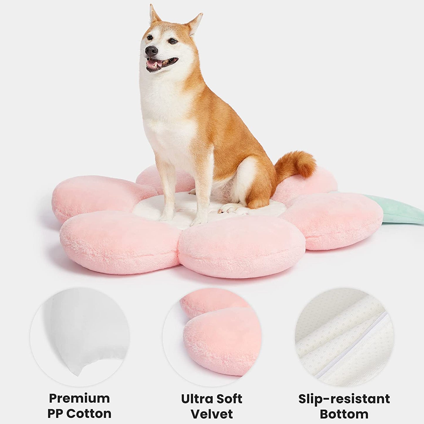 VETRESKA Flora Pets Bed for Medium Small Dogs Cats And Washable Bed Sofa Supportive Pet Bed Bolster