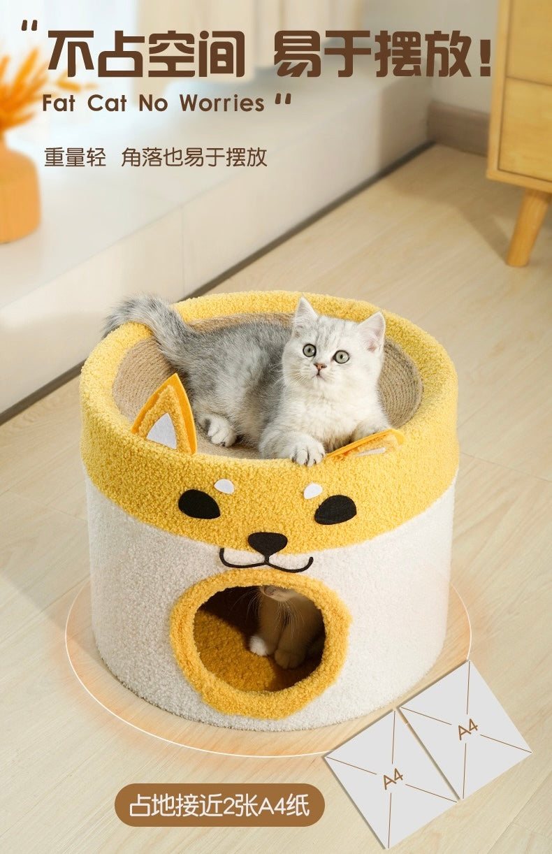MiaoFairy Shiba SInu Shaped Cat Scratcher Bed