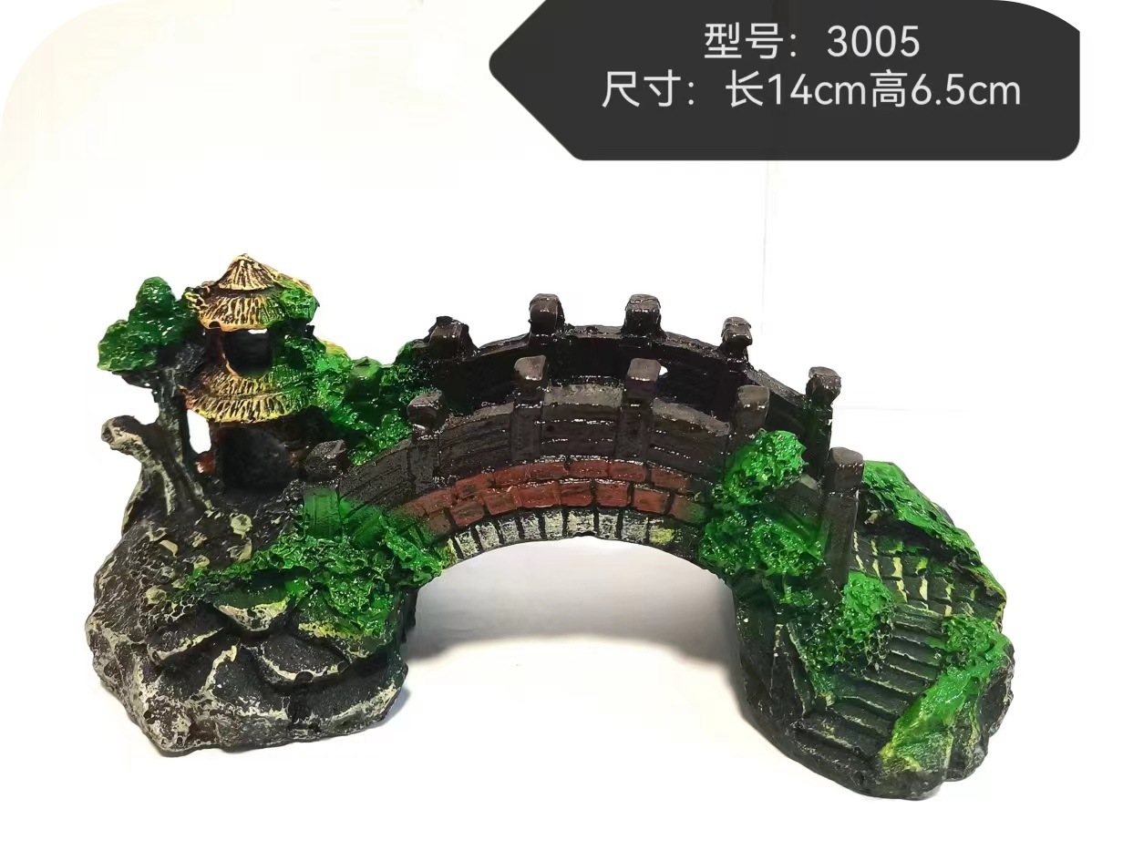 MagicalPet Aquarium Mossy Bridge Aquarium Ornament