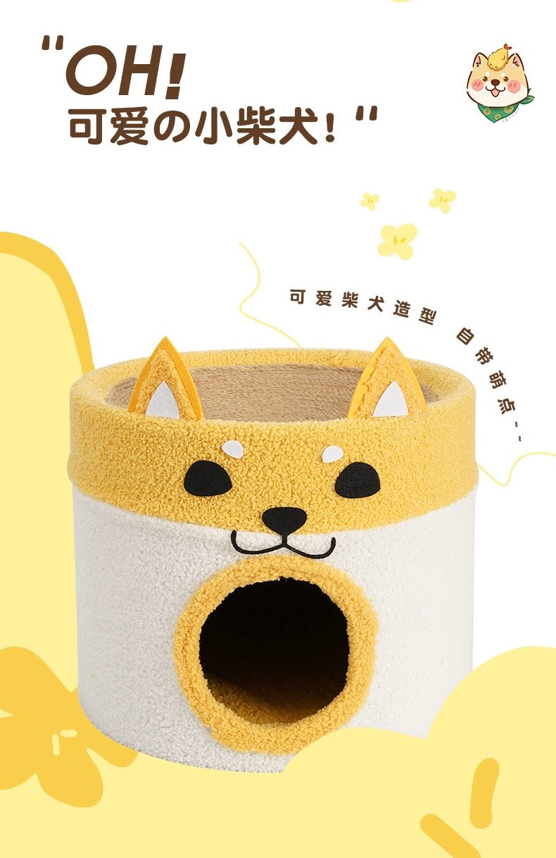 MiaoFairy Shiba SInu Shaped Cat Scratcher Bed