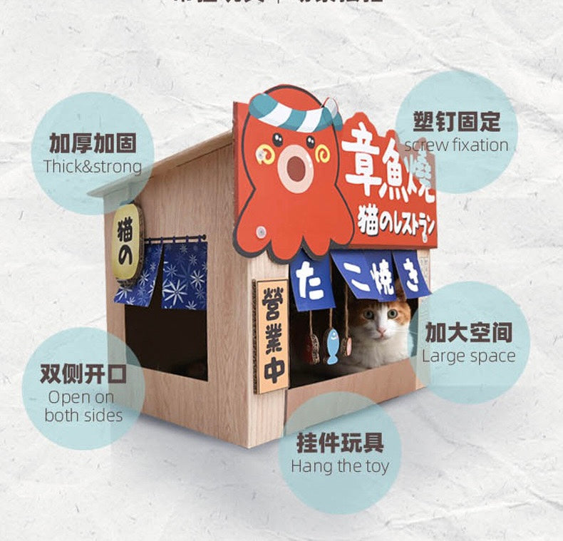 TinyPet CardBoard Cat House With Scratcher/Catnip