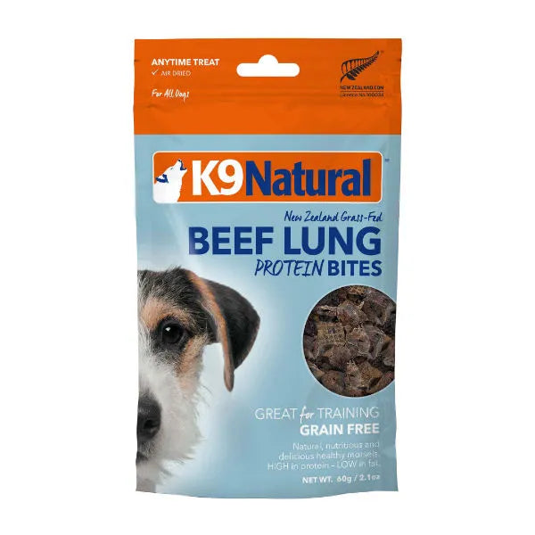 K9 Natural Beef Lung Protein Bites Dog Food Treat 60g