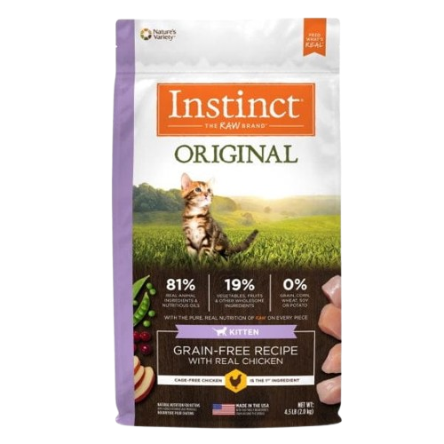 Instinct Original Real Chicken Recipe For Kittens Dry Food 4.5lb