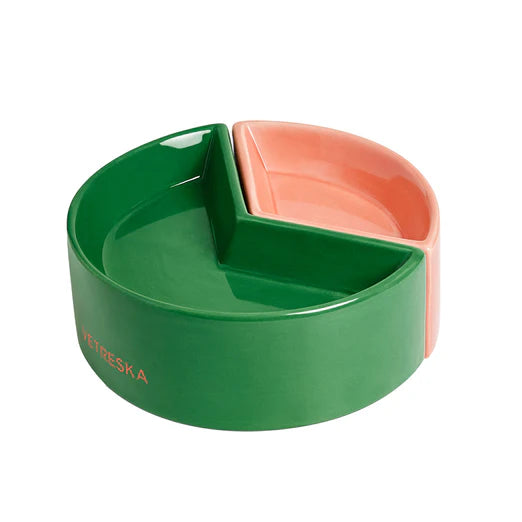 VETRESKA LIKE A WATERMELON/GRAPEFRUIT CERAMIC PET BOWL