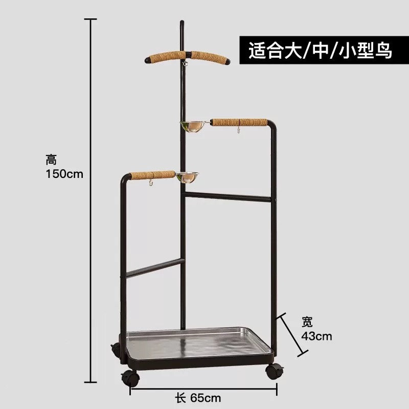 MagicalPets Stainless Steel Parrot Stand Large Bird Perch Stand