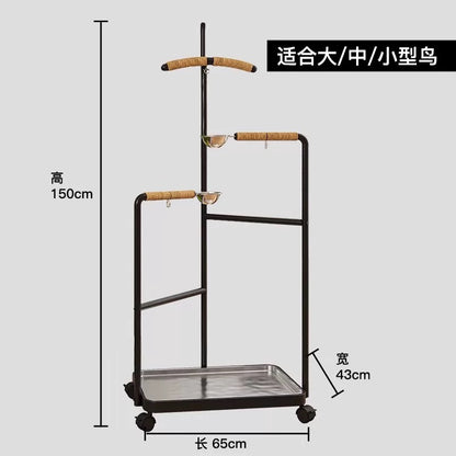 MagicalPets Stainless Steel Parrot Stand Large Bird Perch Stand
