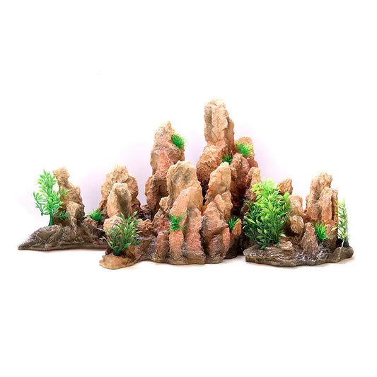 Magicalpets Aquarium Natural Stones Aquarium Rocks Fish Tank Decoration 3pcs Set