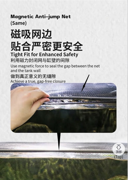 VOONLINE Anti-Jump Net Magnetic Suitable For Aquarium Tank Without Hood VL258