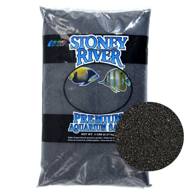 Estes Stoney River Premium Aquarium Sand Black 5 lb