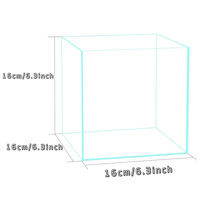 Yi Ding Ultra-Clear Cube Glass Aquarium Tank From 1-25 Gallon Series