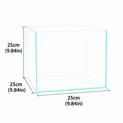 Yi Ding Ultra-Clear Cube Glass Aquarium Tank From 1-25 Gallon Series