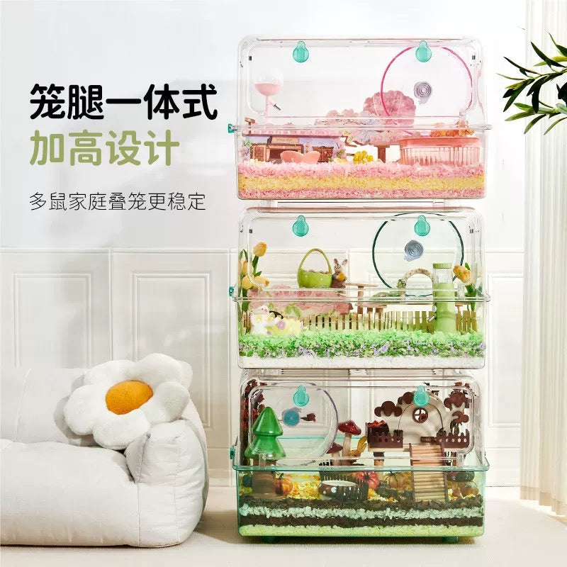 YEE Acrylic Large Hamster Cage For Small Pets