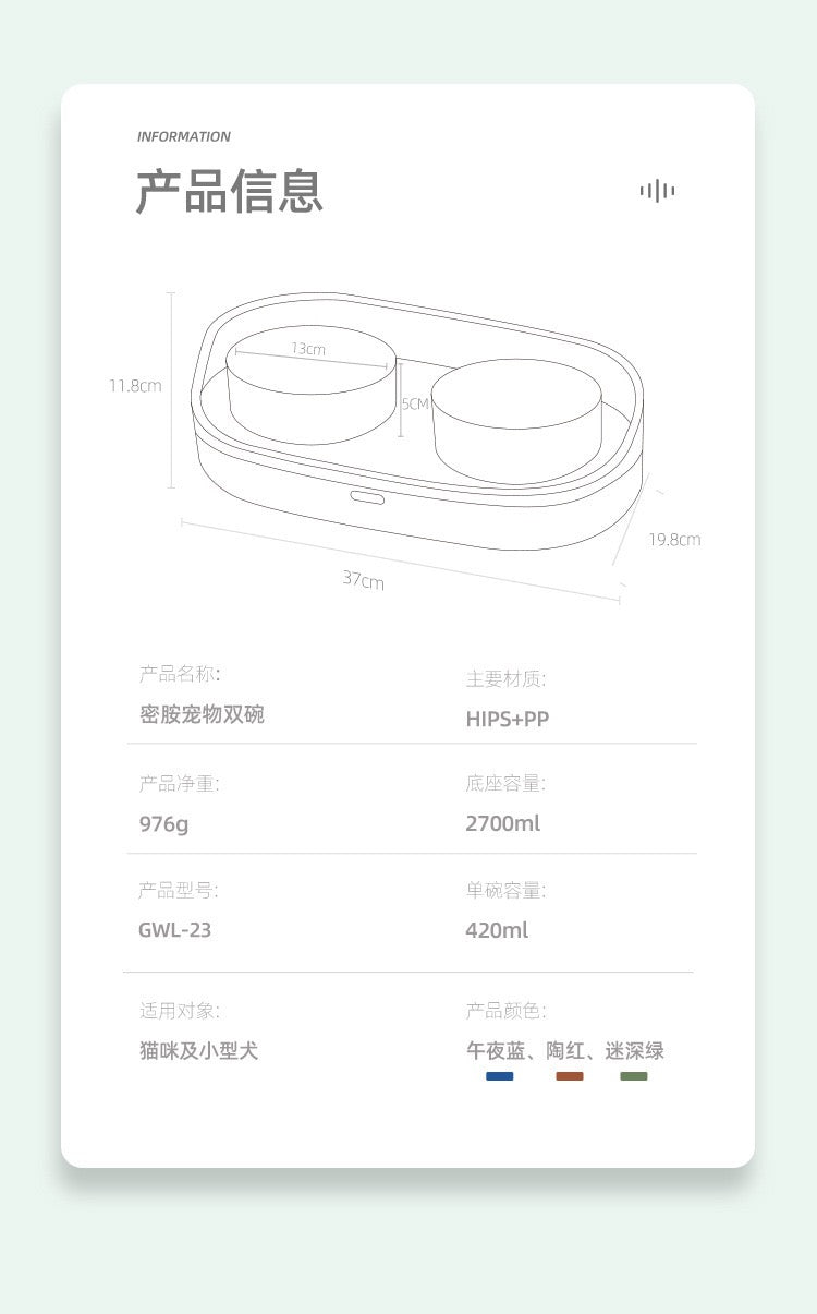 Hoopet Pet feeding Station With Elevated Pet Bowls With Food Storage