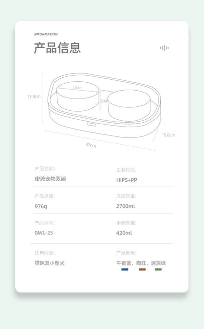 Hoopet Pet feeding Station With Elevated Pet Bowls With Food Storage