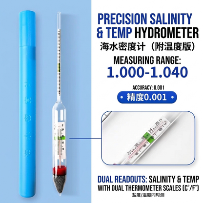 Magical Aquarium Hydrometer With Thermometer For Saltwater Tank