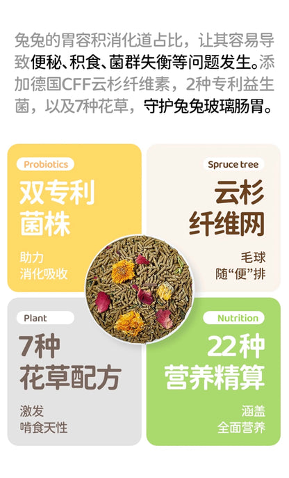 Yee Probiotic Flower&Herb Adult Rabbit Food 2kg