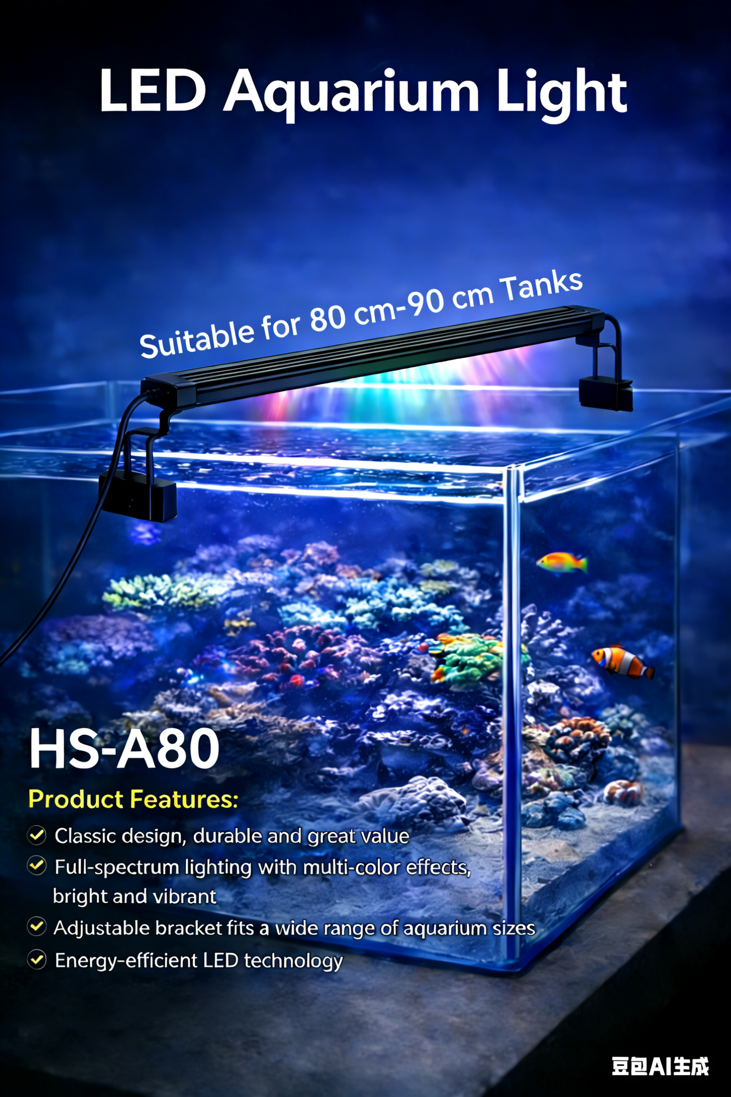 MagicalPets Aquarium Full Spectrum Planted Tank Light HS-A Series For Freshwater