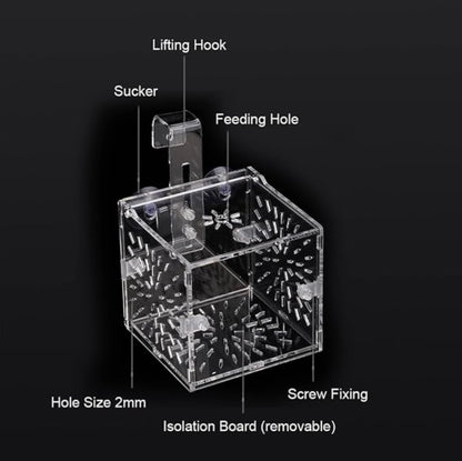 MagicalPet Aquarium Single Acrylic Breeding Isolation Fish Separation Breeder Box