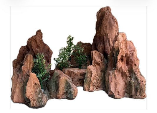 Magicalpets Aquarium Dragon Stone Aquarium Rocks Decoration 2pcs Set