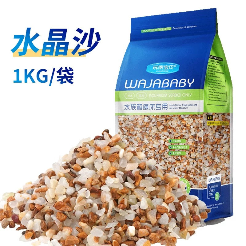 WANJIABABY Aquarium Seabed Crystal Stone Sand