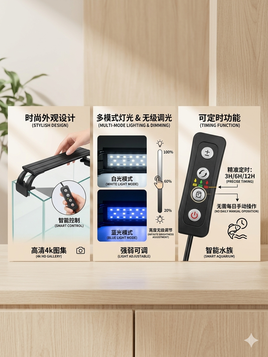 MagicalPet Aquarium Flexible LED Light For 60cm Fish Tank DL-D600